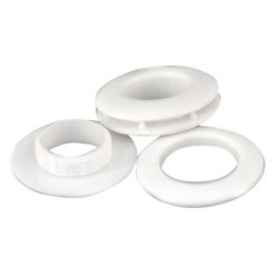 PLASTGrommet Eyelet and washer 12mm White Plastic (per 1000)